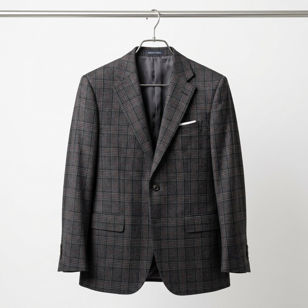Finished premium plaid blazer by Al Noor Fashion — ready for export